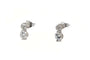 Boucles d'oreilles contemporaines en or blanc 18 carats serties de zirconiums 58 Facettes 23960