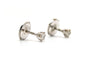 Boucles d'oreilles contemporaines en or blanc et diamants 58 Facettes 23994