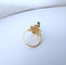 56.5 Bague marquise en or jaune et blanc 18K, émeraudes et diamants 58 Facettes 1796