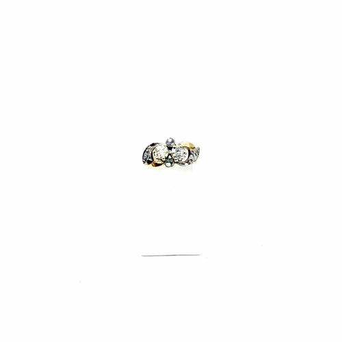 51 Bague toi et moi en platine, or jaune et diamants 58 Facettes Z15B51831