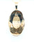 Pendentif en or jaune et quartz fumé ovale 58 Facettes F42-2