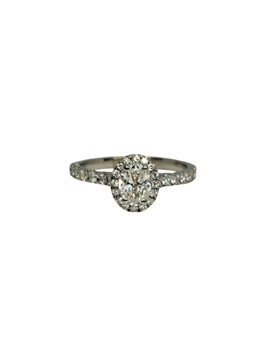 50 Bague solitaire en or blanc 18K et diamant 58 Facettes 2198