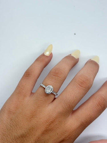 50 Bague solitaire en or blanc 18K et diamant 58 Facettes 2198