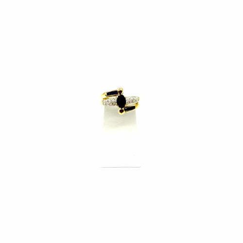 Bague 53 Bague en or jaune, saphirs et diamants 58 Facettes Z15B51848