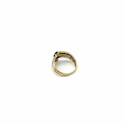 Bague 53 Bague en or jaune, saphirs et diamants 58 Facettes Z15B51848