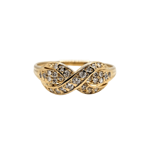 54 Bague vintage en or jaune et diamants 58 Facettes 761