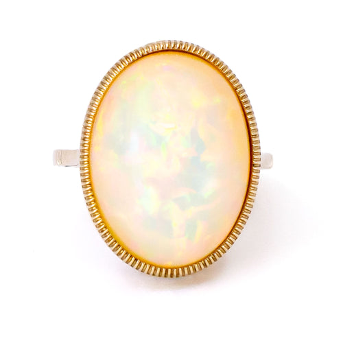 Bague 54 Bague solitaire en or jaune 14k avec opale Welo 58 Facettes E7D9071E60A945E18E1D824B2687FDBA