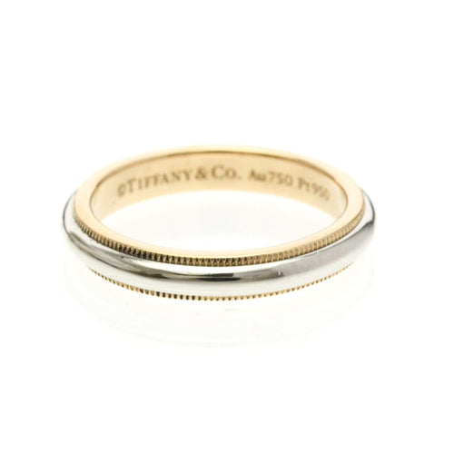 54 Tiffany & Co. - Alliance Milgrain en platine et or rose 18K 58 Facettes dknj26zss4