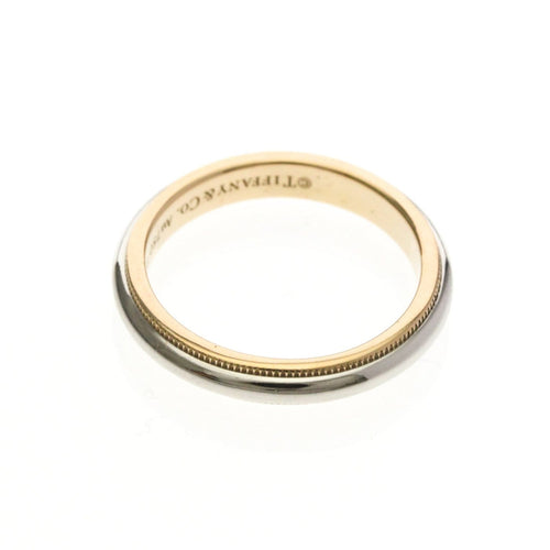 54 Tiffany & Co. - Alliance Milgrain en platine et or rose 18K 58 Facettes dknj26zss4