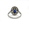 53 Art Déco - Bague en or blanc, platine, saphir et diamants 58 Facettes 260226R