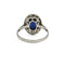 53 Art Déco - Bague en or blanc, platine, saphir et diamants 58 Facettes 260226R