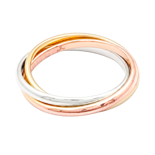 Bague 46 Cartier Trinity - Bague trois ors 750 58 Facettes 35844