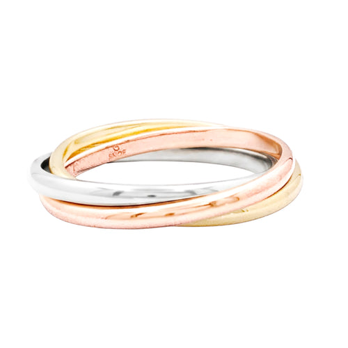 Bague 46 Cartier Trinity - Bague trois ors 750 58 Facettes 35844