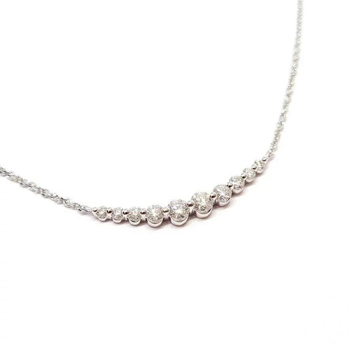 Collier Collier ligne de diamants en or blanc 18 carats 58 Facettes BVP-COL-0099