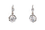 Boucles d'oreilles en or blanc 18 carats serties de zirconiums 58 Facettes B893