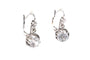 Boucles d'oreilles en or blanc 18 carats serties de zirconiums 58 Facettes B893