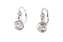 Boucles d'oreilles en or blanc 18 carats serties de zirconiums 58 Facettes B893