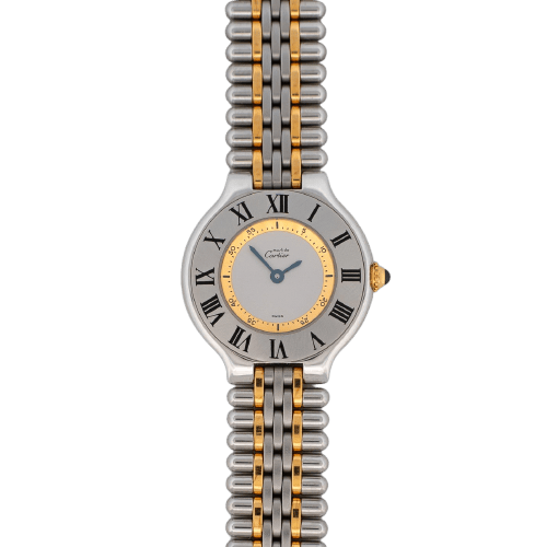 Montre Cartier Must 21 - Montre SM cadran argenté en acier et or 58 Facettes 578