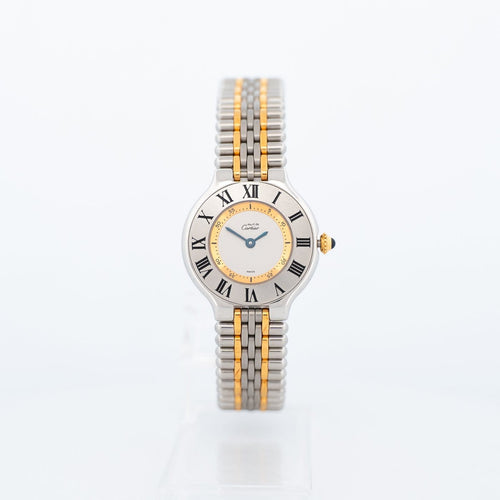 Montre Cartier Must 21 - Montre SM cadran argenté en acier et or 58 Facettes 578