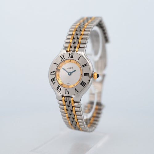 Montre Cartier Must 21 - Montre SM cadran argenté en acier et or 58 Facettes 578