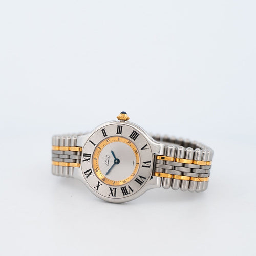 Montre Cartier Must 21 - Montre SM cadran argenté en acier et or 58 Facettes 578