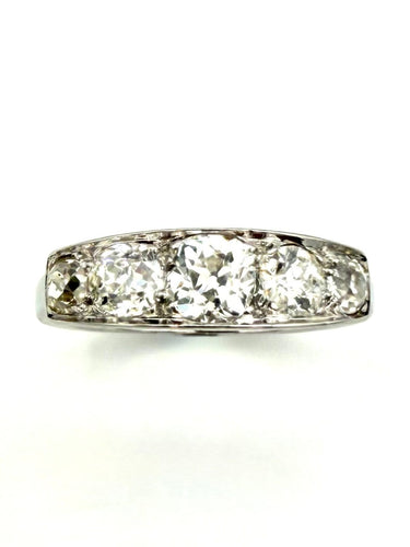 Bague 54 Jarretière - Bague en or blanc et diamants 58 Facettes VINTAGE BG