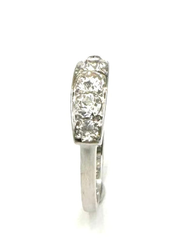 Bague 54 Jarretière - Bague en or blanc et diamants 58 Facettes VINTAGE BG