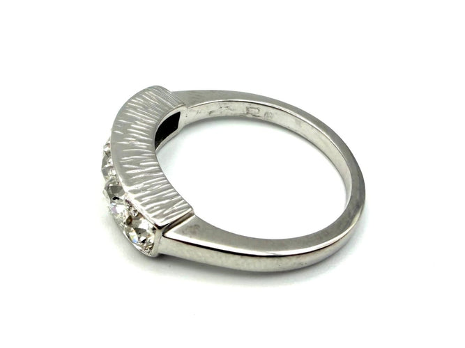 Bague 54 Jarretière - Bague en or blanc et diamants 58 Facettes VINTAGE BG