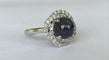 51 Bague en or blanc avec alexandrite ALGT 3,32 ct et diamants 58 Facettes ring