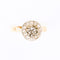 55.5 Bague ancienne - Bague entourage en or jaune, platine et diamants 58 Facettes LMB-291