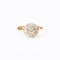 Bague 55.5 Bague ancienne - Bague entourage en or jaune, platine et diamants 58 Facettes LMB-291