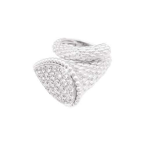 Bague 50 Boucheron Serpent Bohème - Bague motif L en or blanc et diamants 58 Facettes 35956