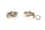 Boucles d'oreilles contemporaines en or blanc et diamants 58 Facettes 18806