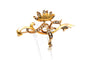 Broche Art Nouveau - Broche en or jaune 18 carats et perles 58 Facettes B266