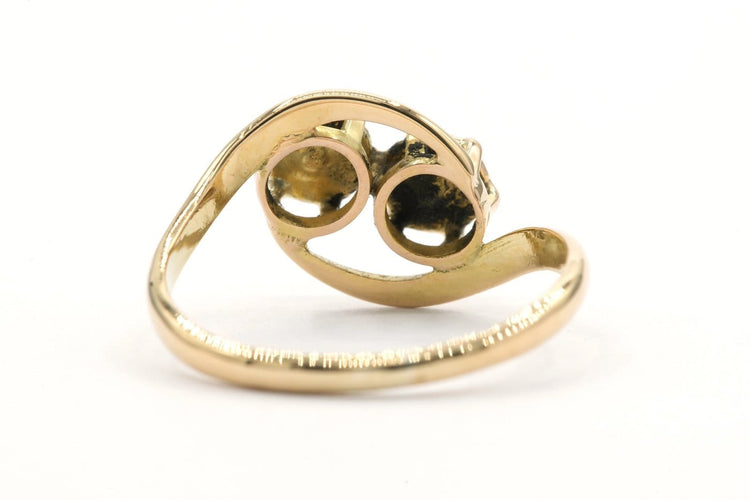 Bague 47 Art Nouveau - Bague en or jaune 18 carats et perles 58 Facettes 22473