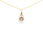 Pendentif Art déco en or jaune et blanc 18 carats serti de strass 58 Facettes 23046