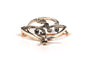 Art Nouveau - Broche en or jaune et blanc 18 carats et diamants taille rose 58 Facettes B450
