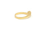 52 Bague contemporaine en or jaune 18 carats et diamant 58 Facettes 22350