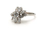 51 Bague contemporaine en or blanc 14 carats sertie de zirconiums 58 Facettes B746