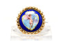 Napoléon III - Broche en or jaune 18 carats et émail 58 Facettes B751