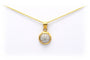 Pendentif contemporain en or jaune 18 carats et diamants 58 Facettes 22913