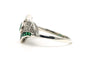 55 Bague années 70 en or blanc, émeraudes et diamants 58 Facettes 23143