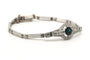 Art Déco - Bracelet en or blanc, saphir et diamants taille rose 58 Facettes 23105