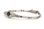 Art Déco - Bracelet en or blanc, saphir et diamants taille rose 58 Facettes 23105