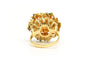 53 Années 70 - Bague en or jaune, émail et corail blanc 58 Facettes 23464