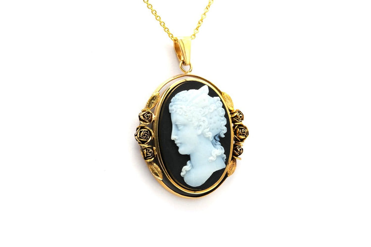 Napoléon III - Pendentif en or jaune 18 carats et agate 58 Facettes B840