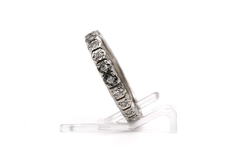 51 Alliance américaine en or blanc 18 carats et diamants 58 Facettes 23718