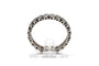Bague 51 Alliance américaine en or blanc 18 carats et diamants 58 Facettes 23718