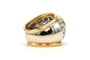 56 Bague contemporaine en or jaune et blanc 18 ct, topaze et diamants 58 Facettes 23696