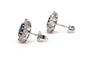 Boucles d'oreilles Boucles d'oreilles contemporaines en or blanc 18 carats, saphirs et diamants 58 Facettes 23714